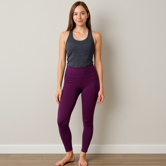 Victoria's Secret Pants - 🩸 Victoria’s Secret Burgundy Leggings with Pockets Size SP🩸
